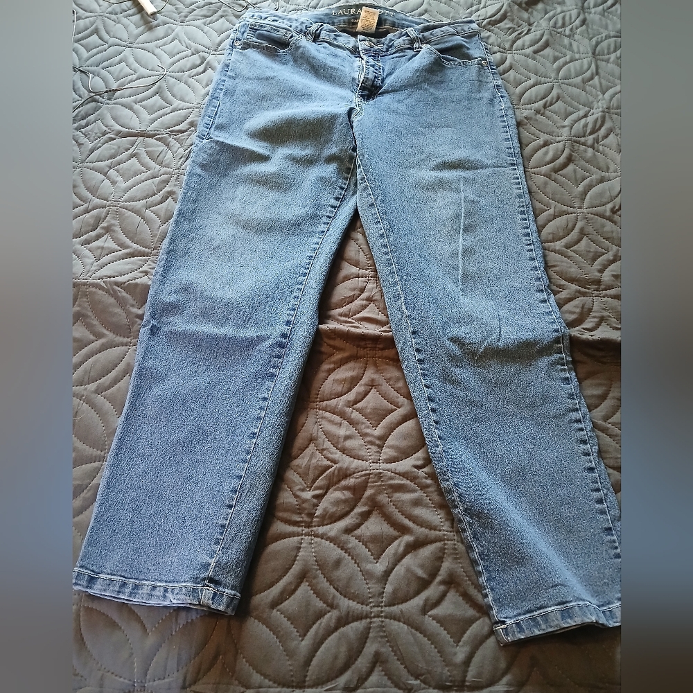 Laura Scott Light Blue Straight Leg Jeans